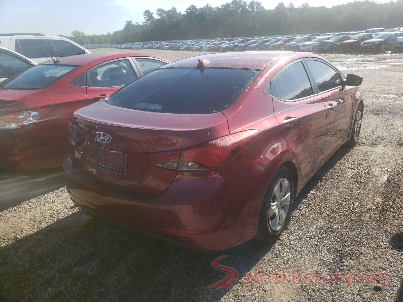 5NPDH4AE0GH780137 2016 HYUNDAI ELANTRA