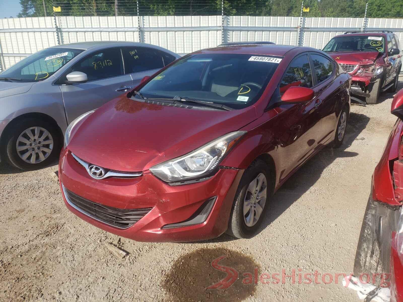 5NPDH4AE0GH780137 2016 HYUNDAI ELANTRA