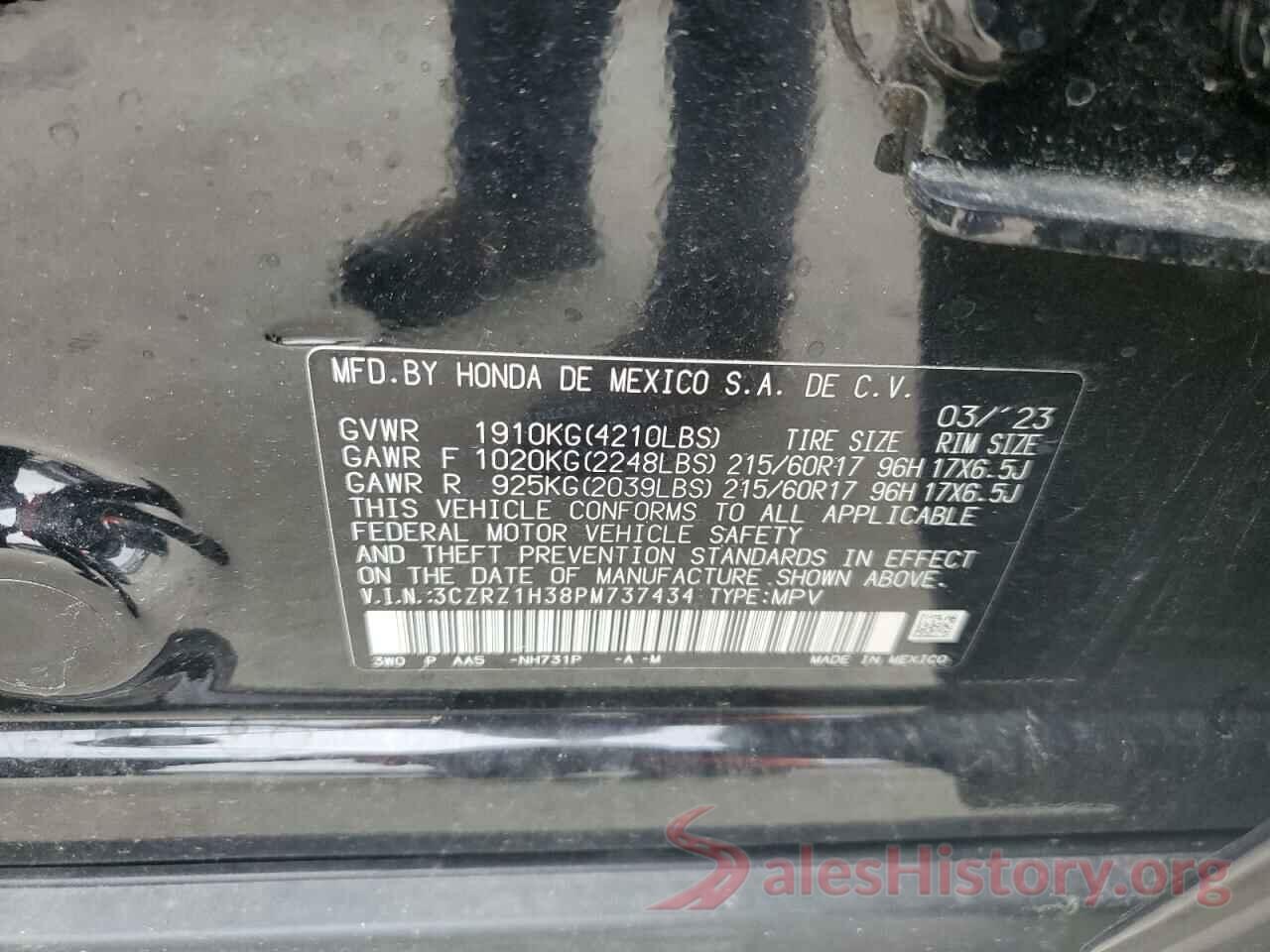 3CZRZ1H38PM737434 2023 HONDA HR-V