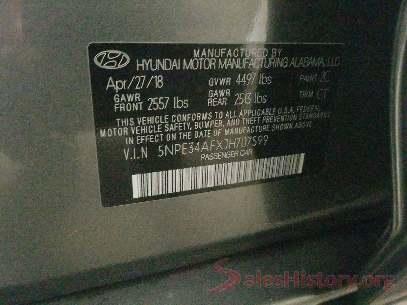 5NPE34AFXJH707599 2018 HYUNDAI SONATA