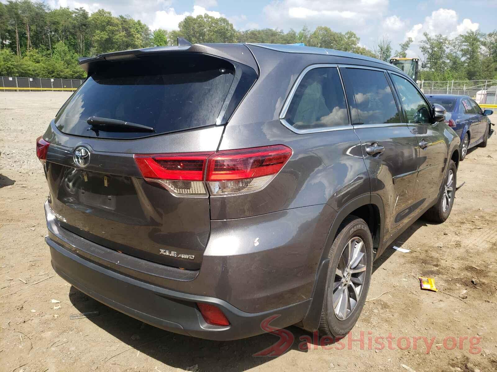 5TDJZRFH3KS609000 2019 TOYOTA HIGHLANDER