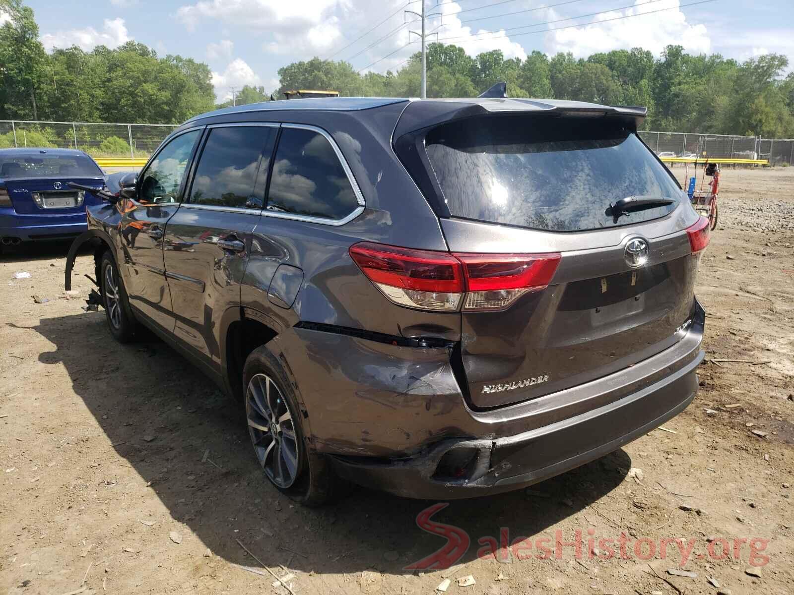 5TDJZRFH3KS609000 2019 TOYOTA HIGHLANDER