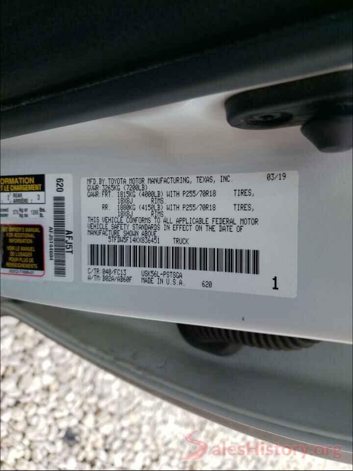 5TFDW5F14KX836451 2019 TOYOTA TUNDRA