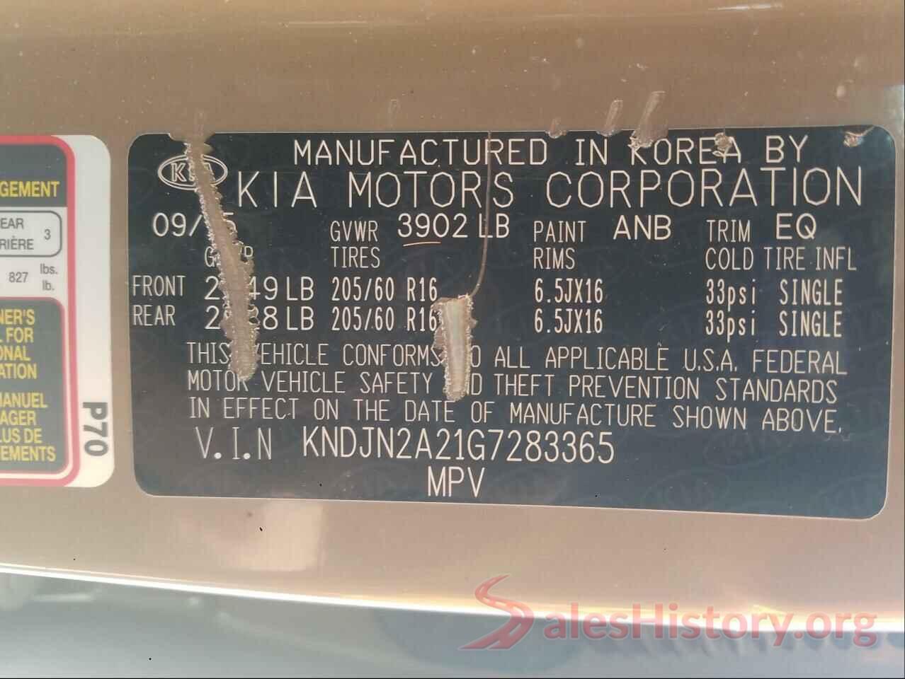 KNDJN2A21G7283365 2016 KIA SOUL