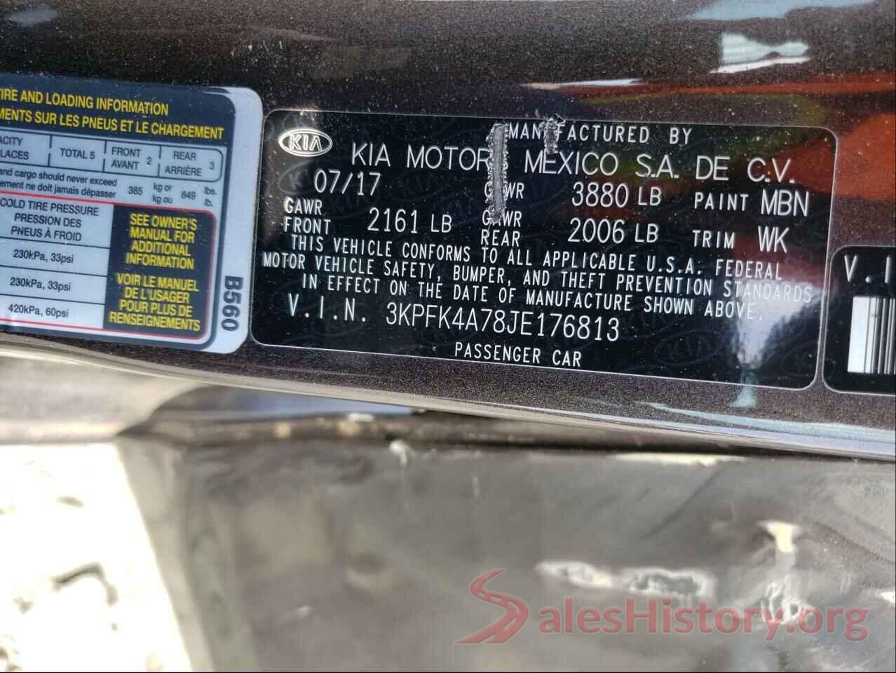 3KPFK4A78JE176813 2018 KIA FORTE