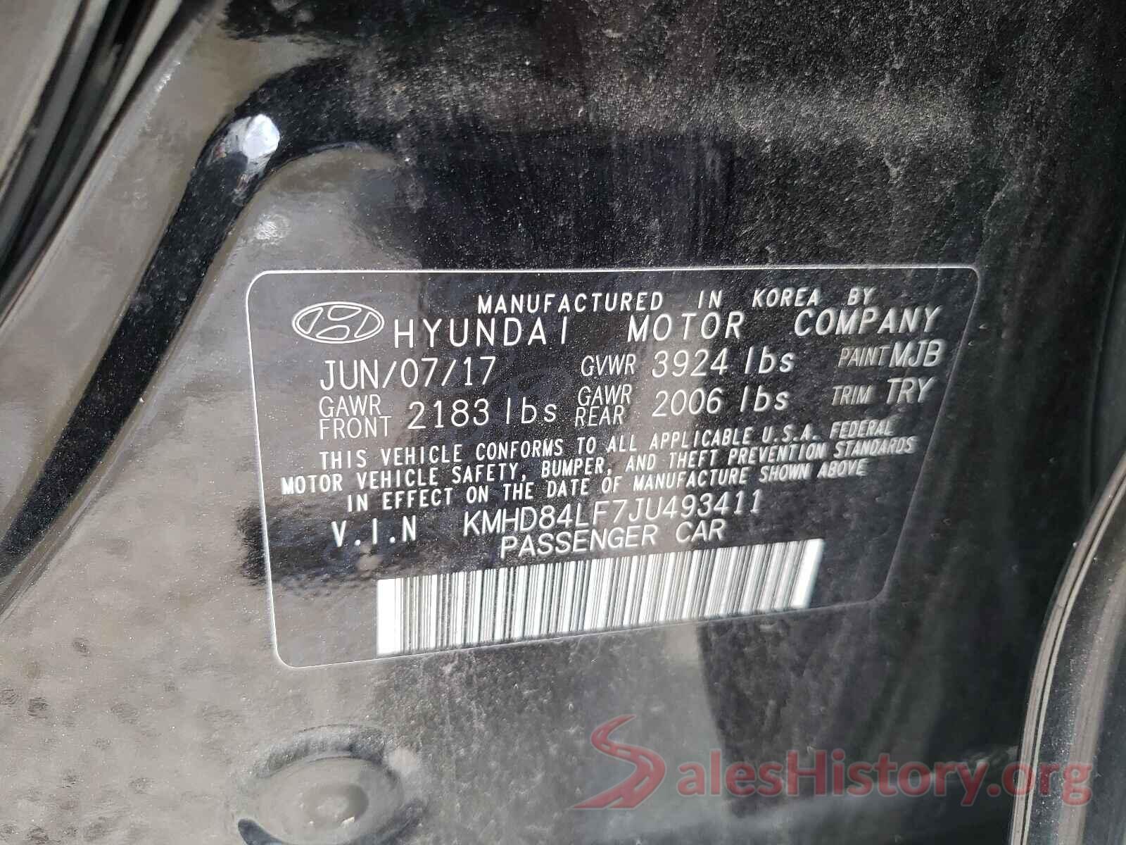 KMHD84LF7JU493411 2018 HYUNDAI ELANTRA