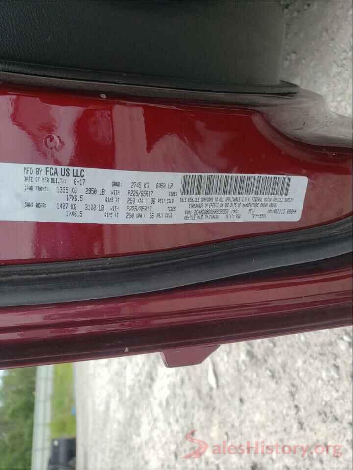 2C4RDGBG0HR856950 2017 DODGE GRAND CARA