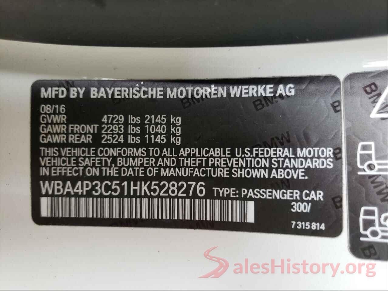 WBA4P3C51HK528276 2017 BMW 4 SERIES