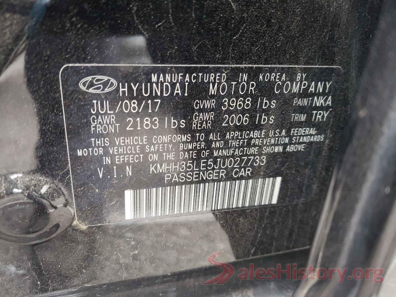 KMHH35LE5JU027733 2018 HYUNDAI ELANTRA