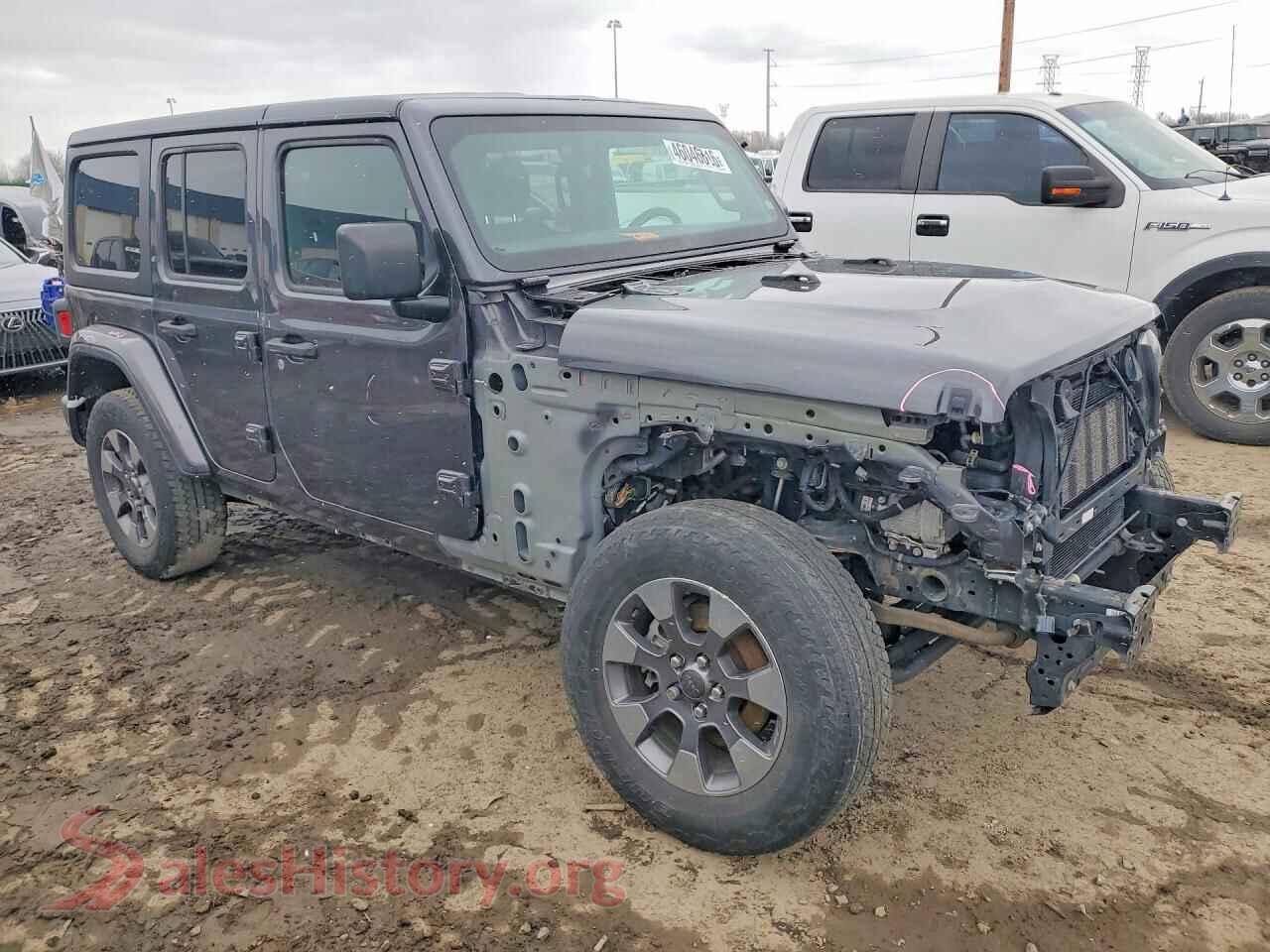 2019 JEEP WRANGLER VIN 1C4HJXEN0KW686859, rear 3/4 view