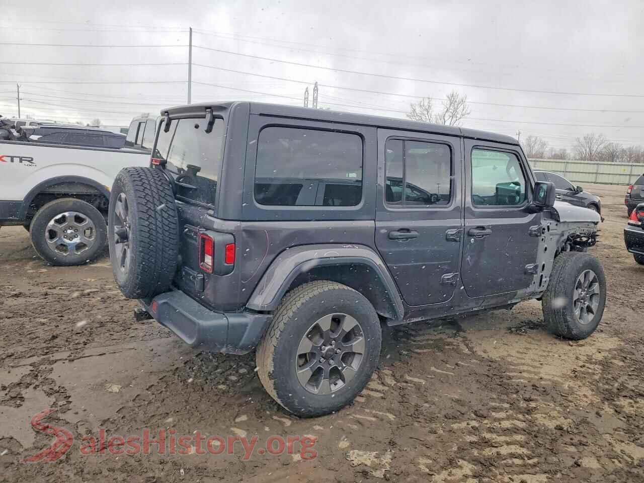 2019 JEEP WRANGLER VIN 1C4HJXEN0KW686859, right side view