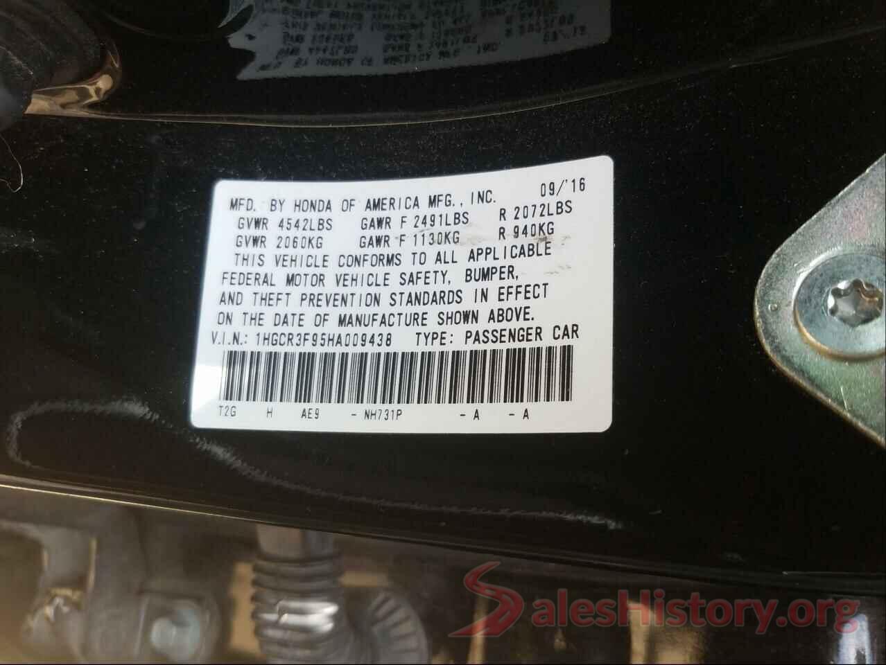 1HGCR3F95HA009438 2017 HONDA ACCORD