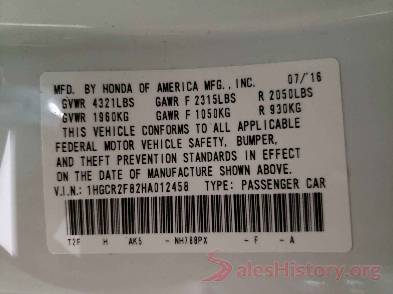 1HGCR2F82HA012458 2017 HONDA ACCORD