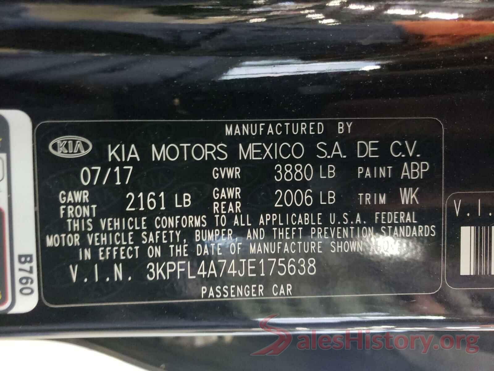 3KPFL4A74JE175638 2018 KIA FORTE