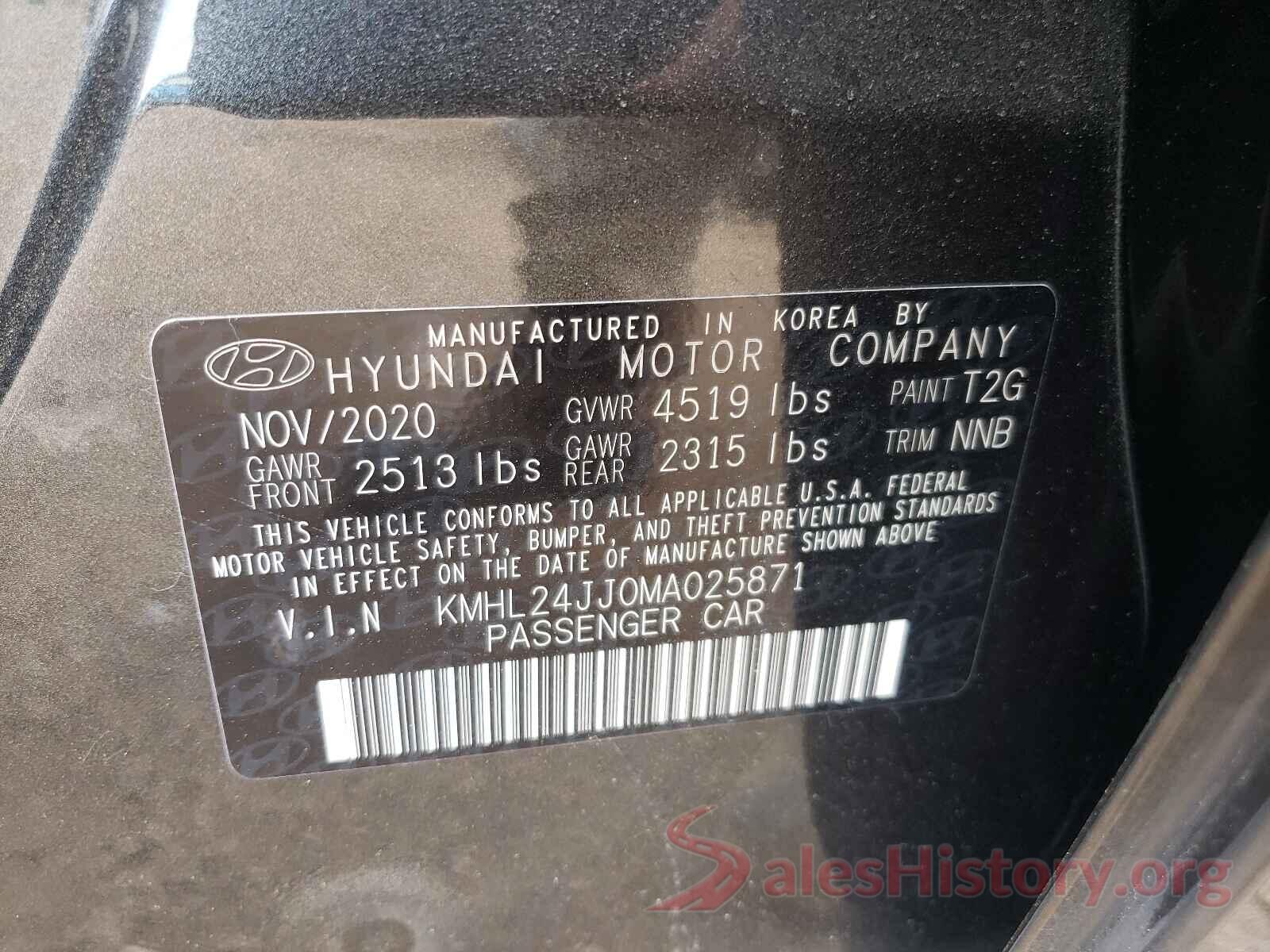 KMHL24JJ0MA025871 2021 HYUNDAI SONATA