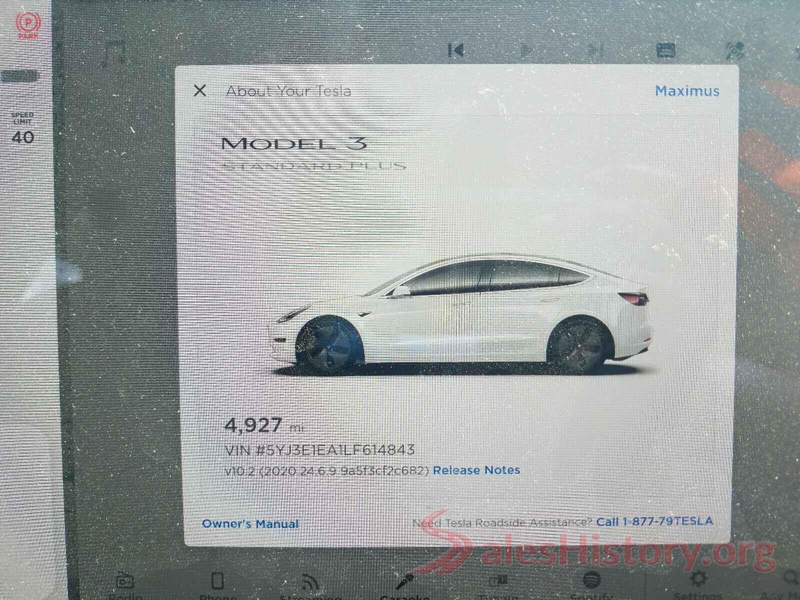 5YJ3E1EA1LF614843 2020 TESLA MODEL 3