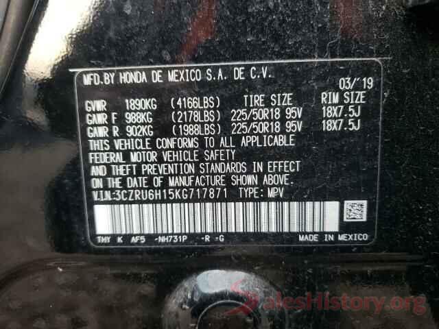 3CZRU6H15KG717871 2019 HONDA HR-V