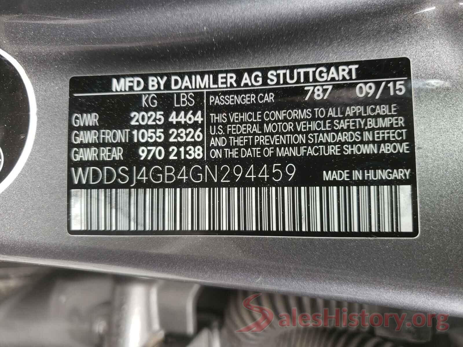 WDDSJ4GB4GN294459 2016 MERCEDES-BENZ C CLASS