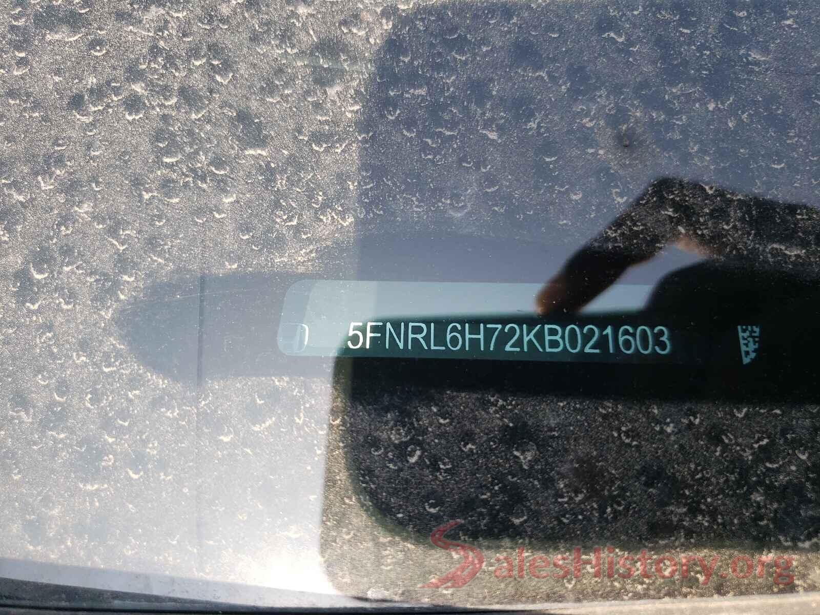 5FNRL6H72KB021603 2019 HONDA ODYSSEY