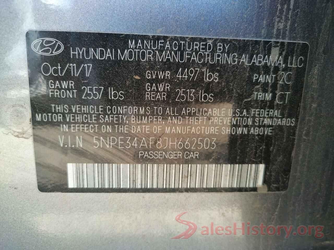 5NPE34AF8JH662503 2018 HYUNDAI SONATA