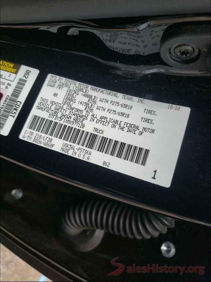 5TFDY5F1XMX977120 2021 TOYOTA TUNDRA