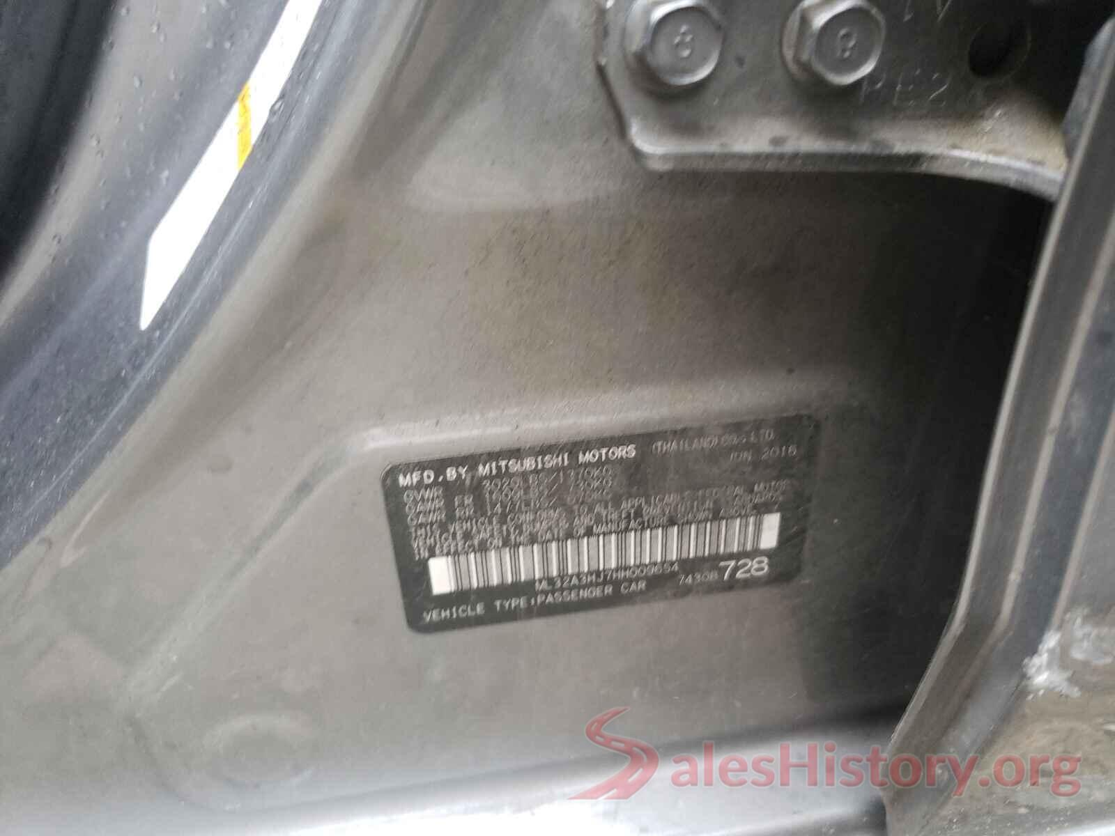 ML32A3HJ7HH009654 2017 MITSUBISHI MIRAGE