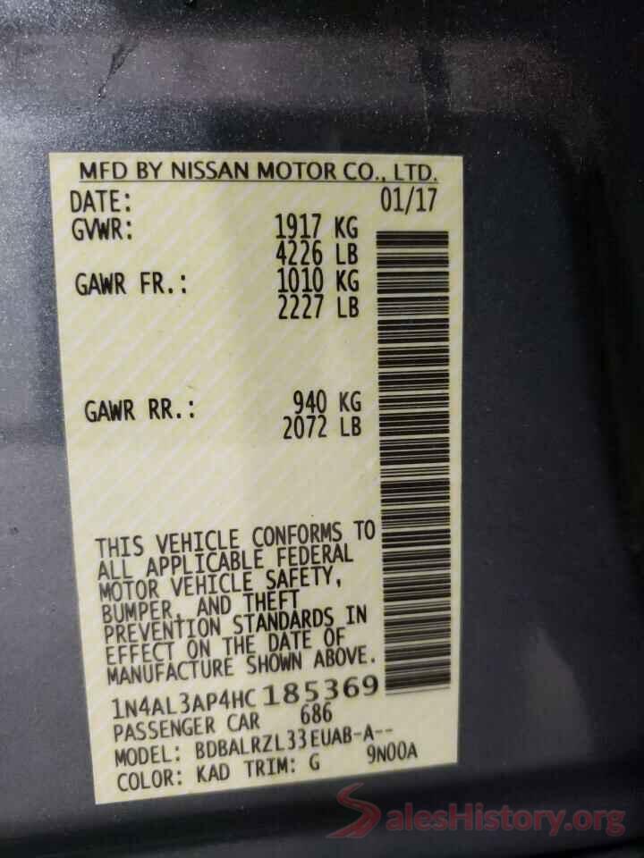 1N4AL3AP4HC185369 2017 NISSAN ALTIMA