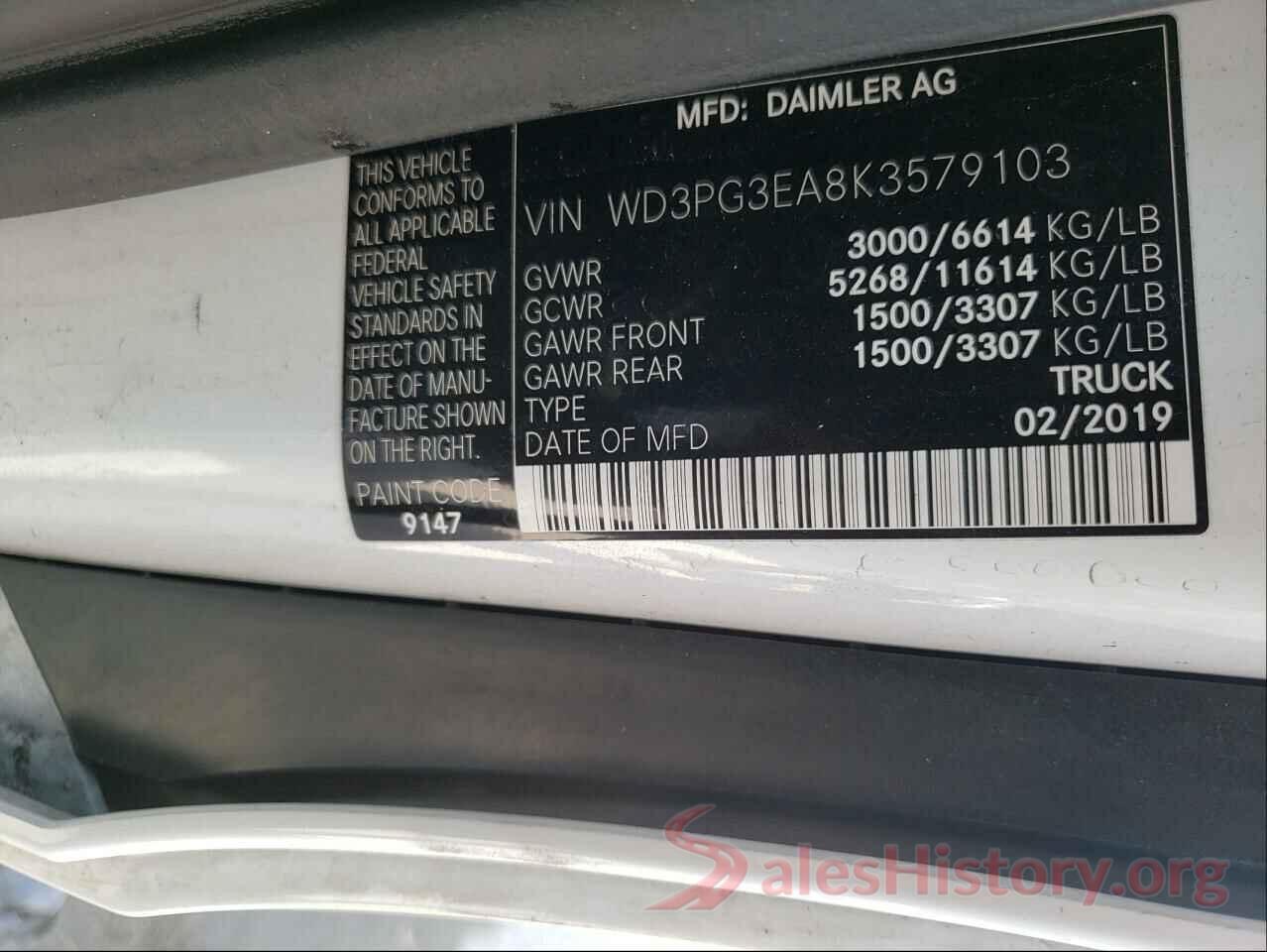 WD3PG3EA8K3579103 2019 MERCEDES-BENZ ALL OTHER