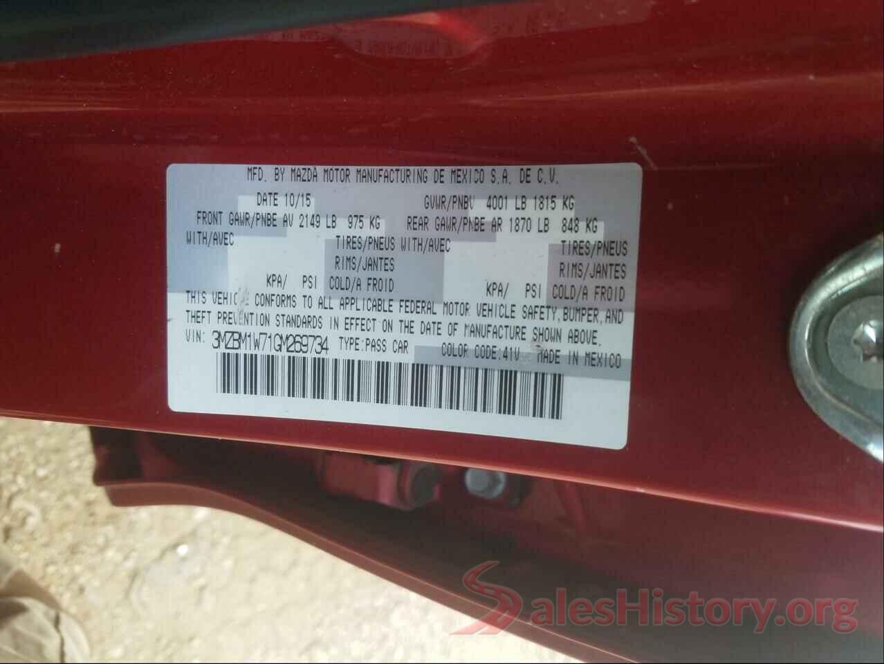 3MZBM1W71GM269734 2016 MAZDA 3