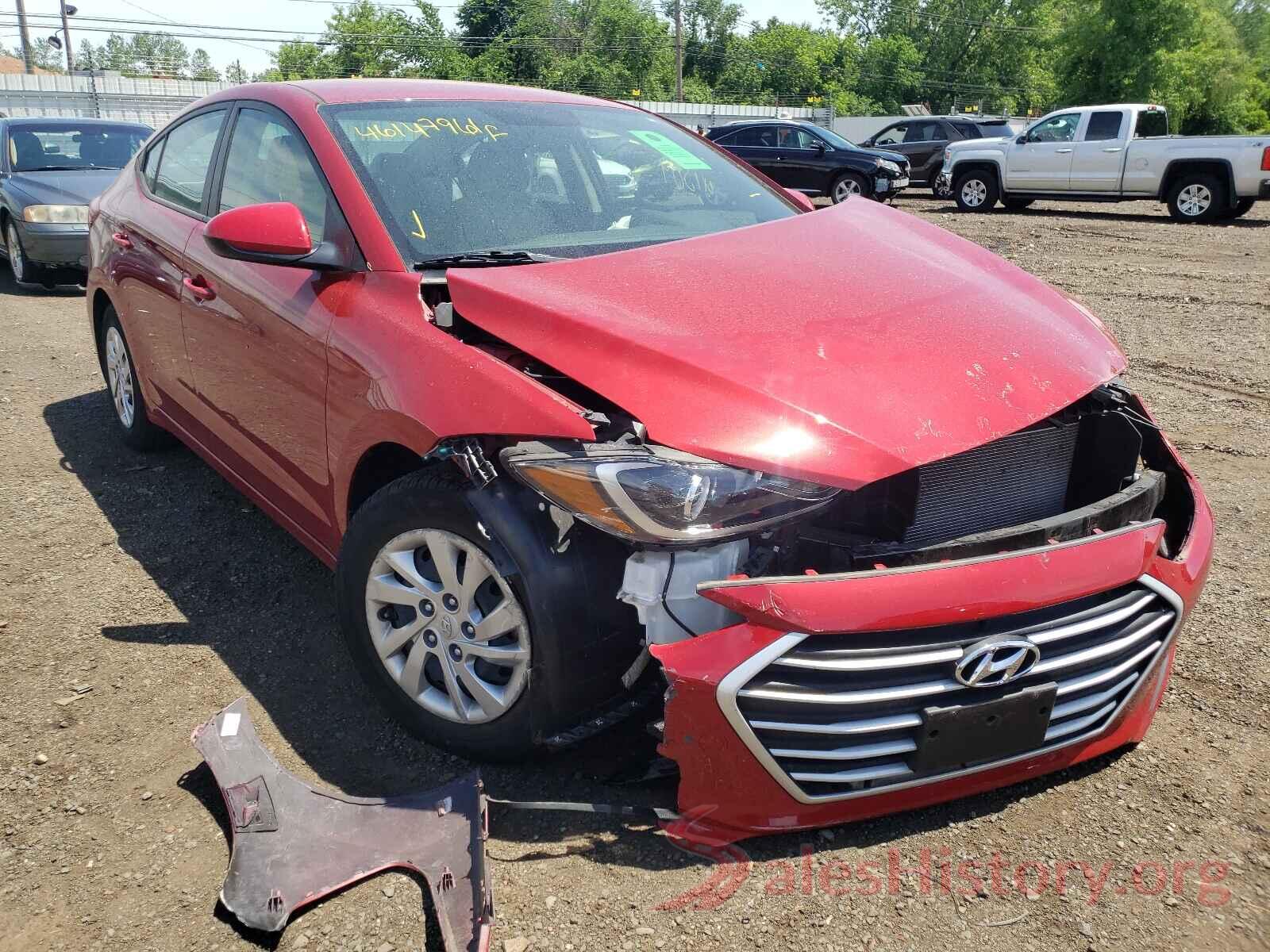 KMHD74LF2HU431136 2017 HYUNDAI ELANTRA