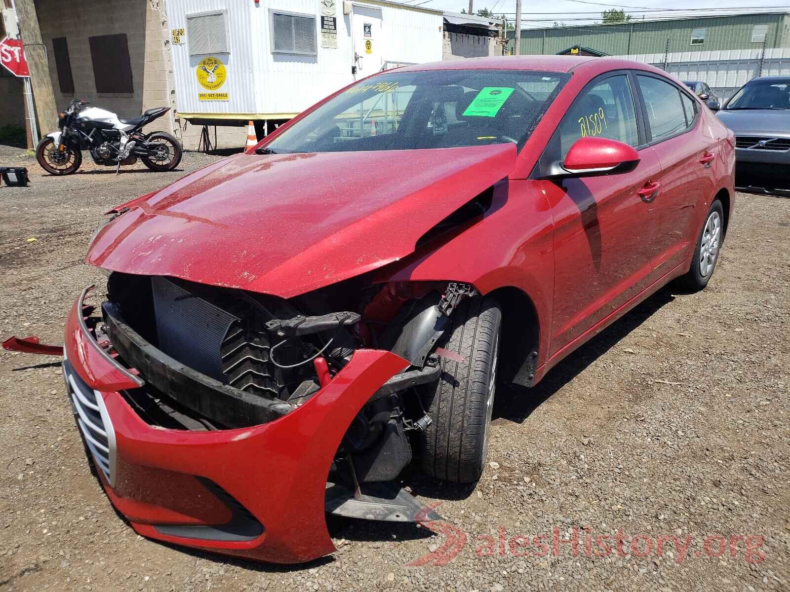 KMHD74LF2HU431136 2017 HYUNDAI ELANTRA