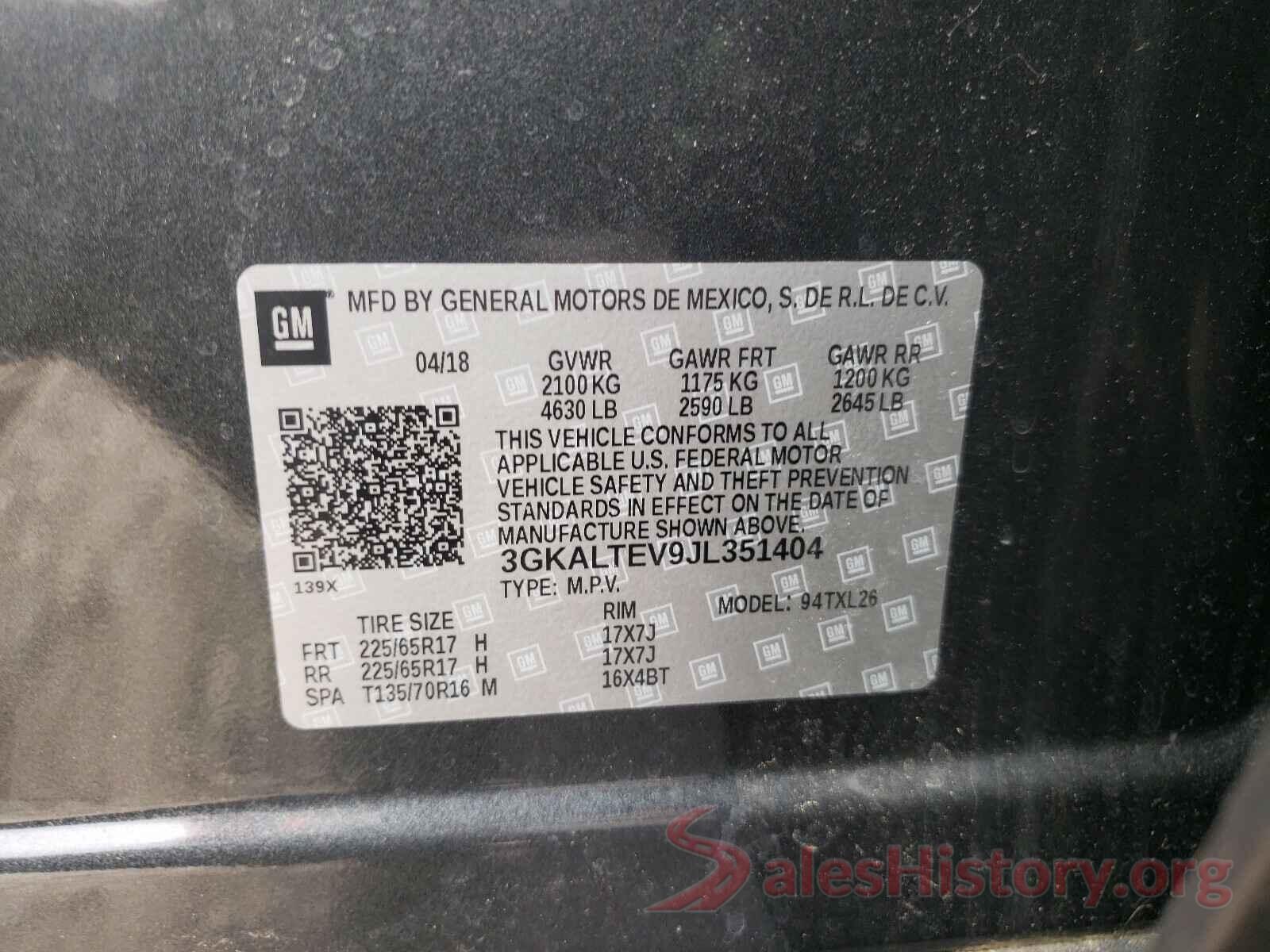 3GKALTEV9JL351404 2018 GMC TERRAIN