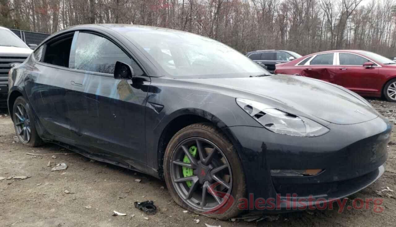 5YJ3E1EB7NF105612 2022 TESLA MODEL 3