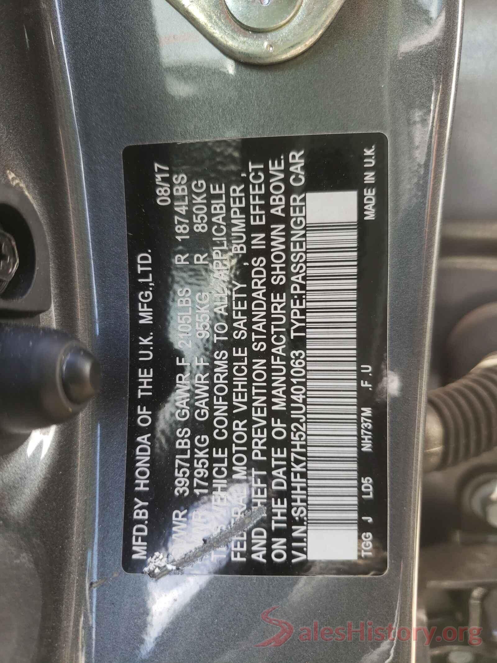 SHHFK7H52JU401063 2018 HONDA CIVIC