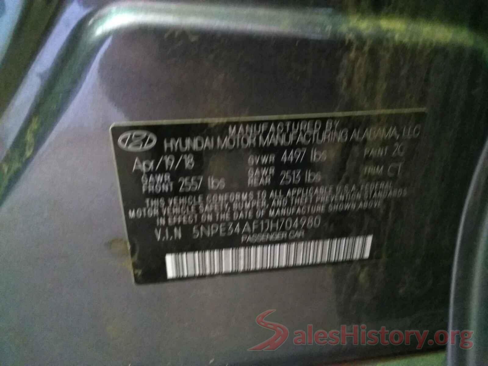 5NPE34AF1JH704980 2018 HYUNDAI SONATA