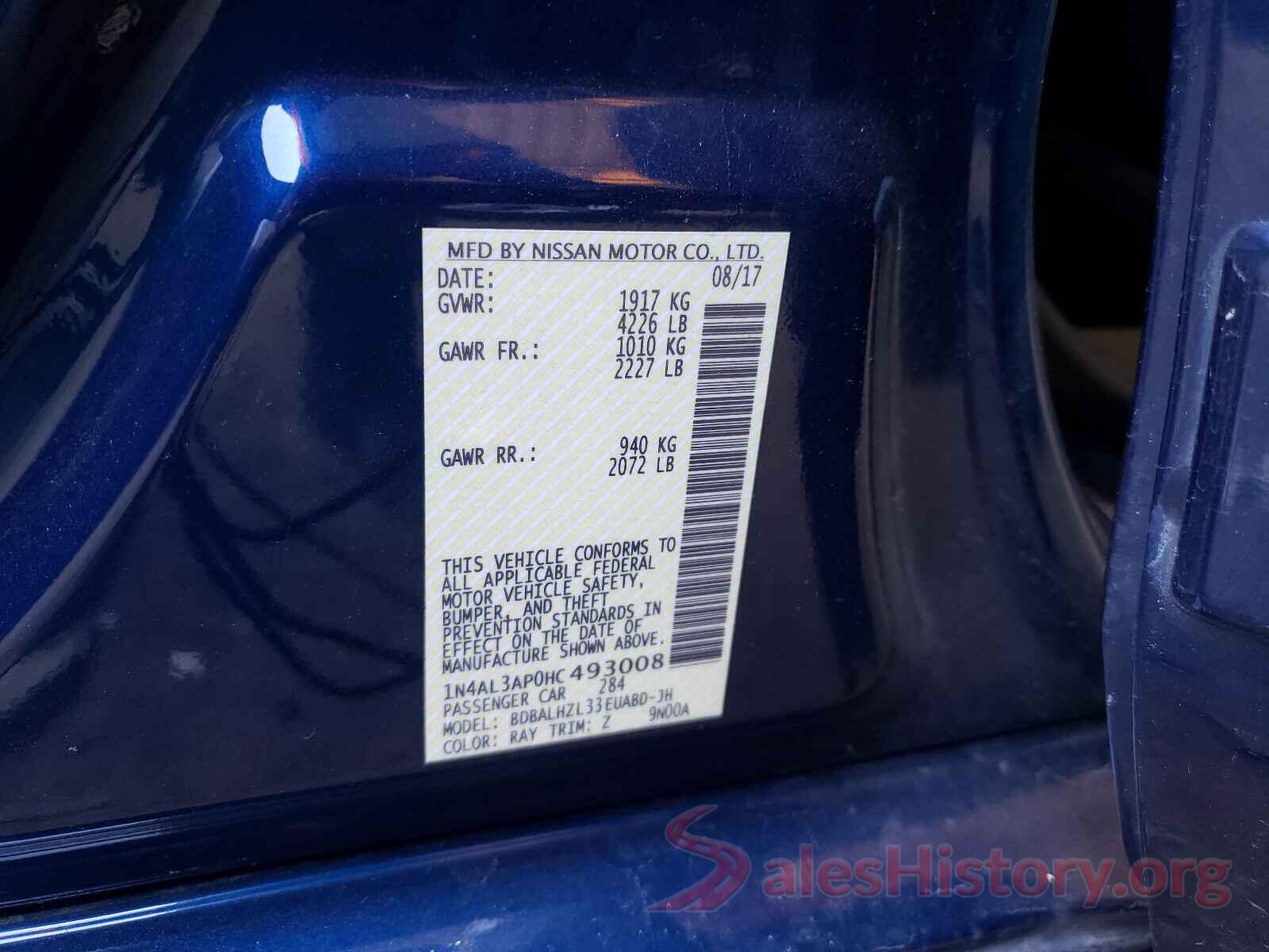 1N4AL3AP0HC493008 2017 NISSAN ALTIMA