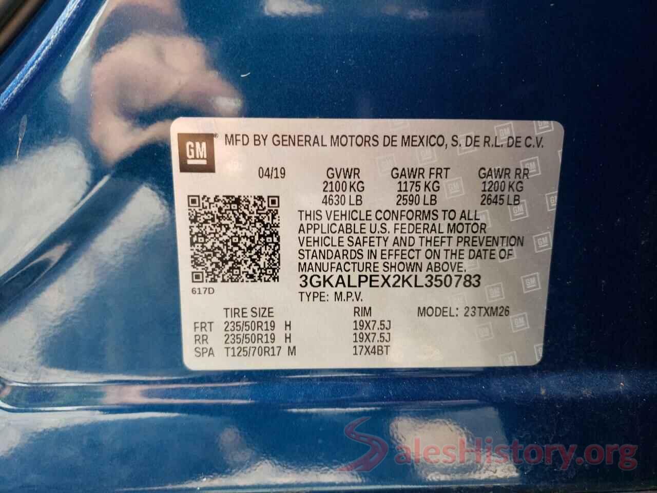 3GKALPEX2KL350783 2019 GMC TERRAIN