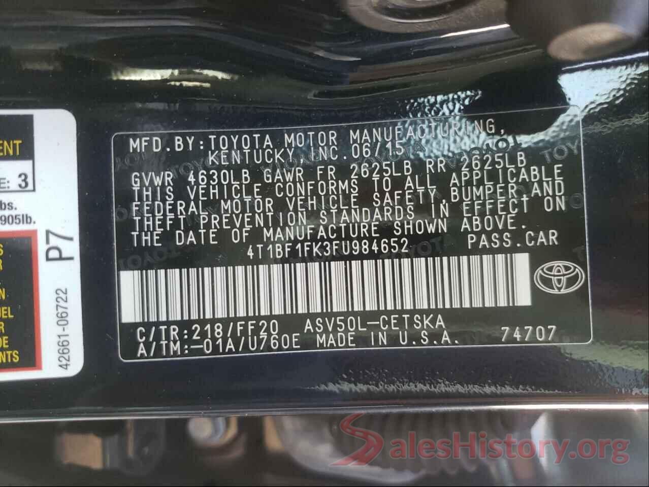 4T1BF1FK3FU984652 2015 TOYOTA CAMRY