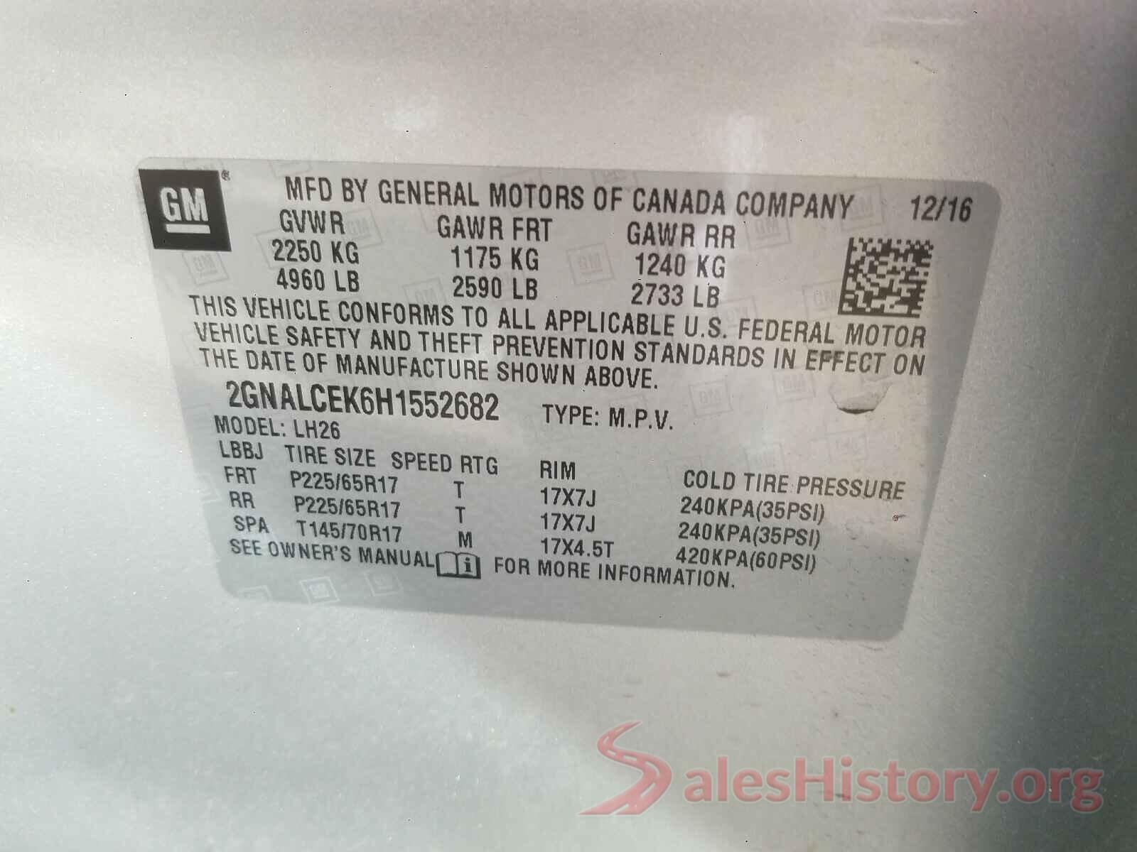 2GNALCEK6H1552682 2017 CHEVROLET EQUINOX