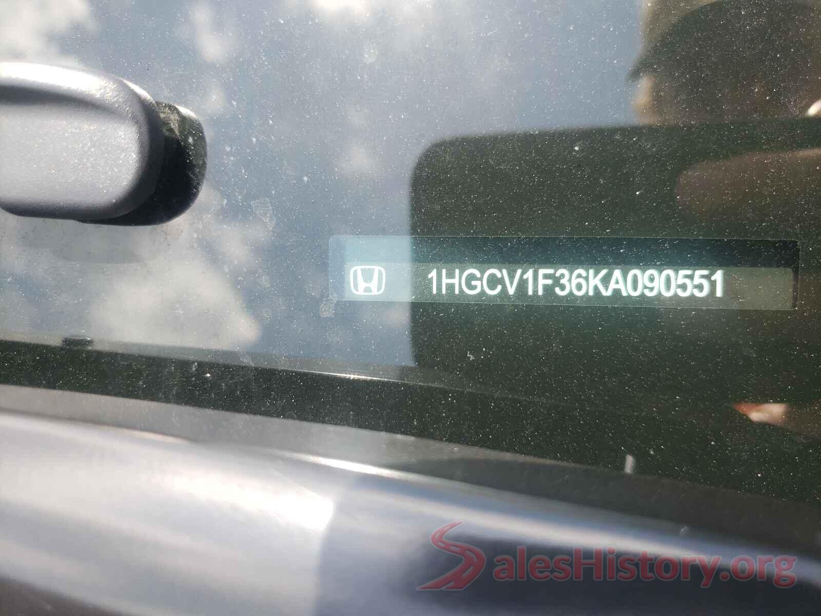 1HGCV1F36KA090551 2019 HONDA ACCORD