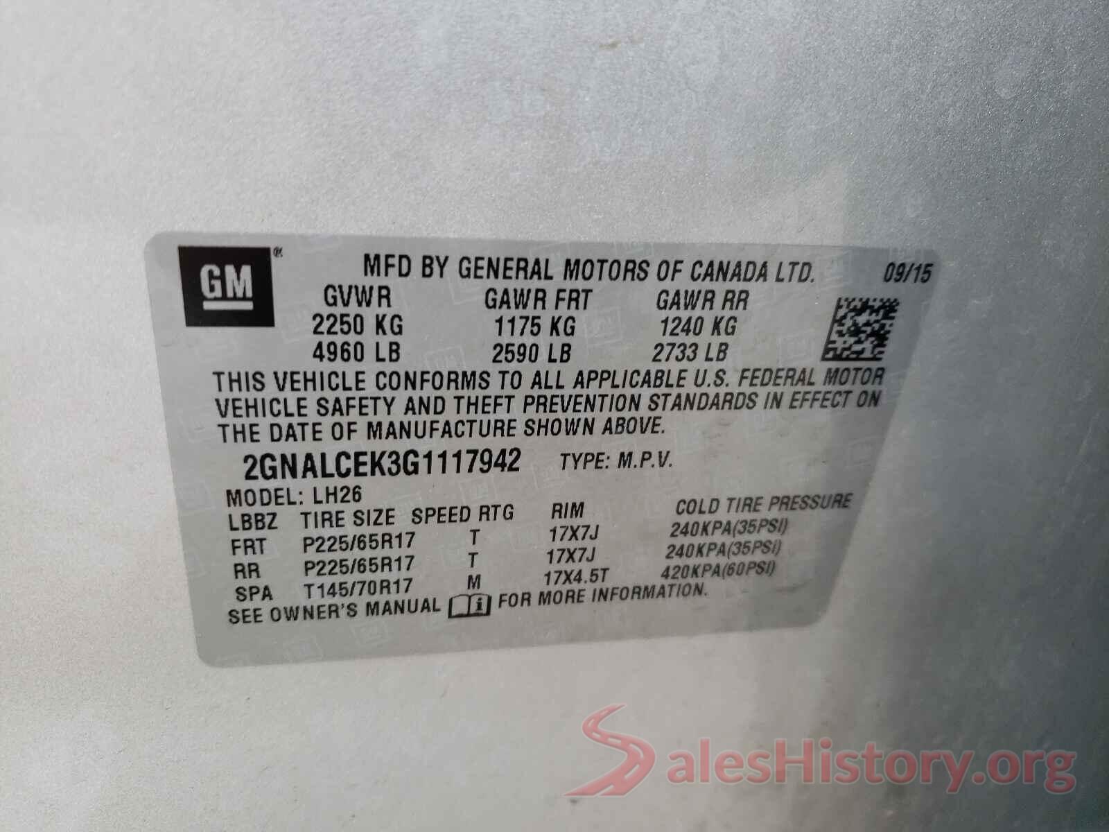 2GNALCEK3G1117942 2016 CHEVROLET EQUINOX