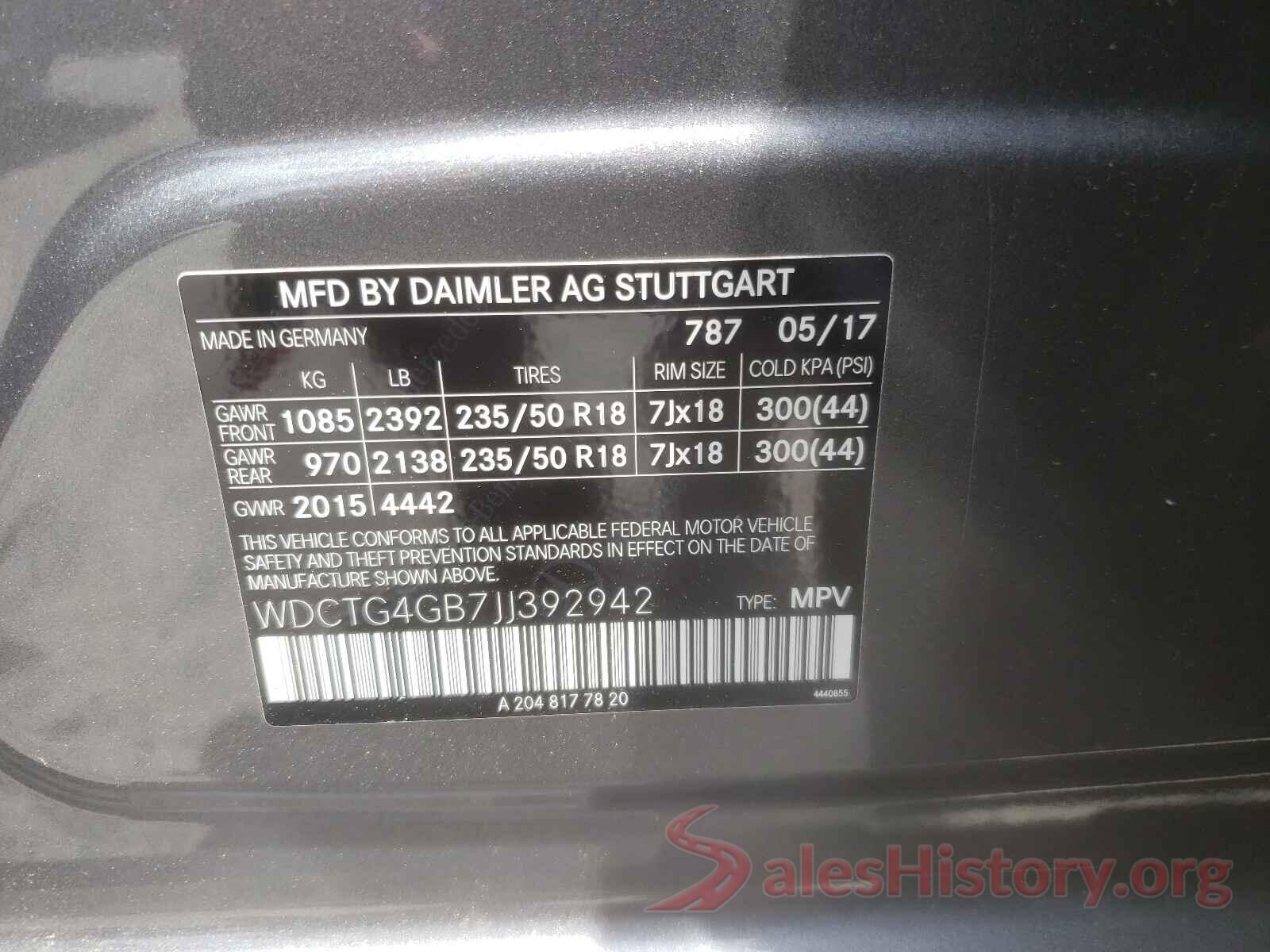 WDCTG4GB7JJ392942 2018 MERCEDES-BENZ GLA-CLASS