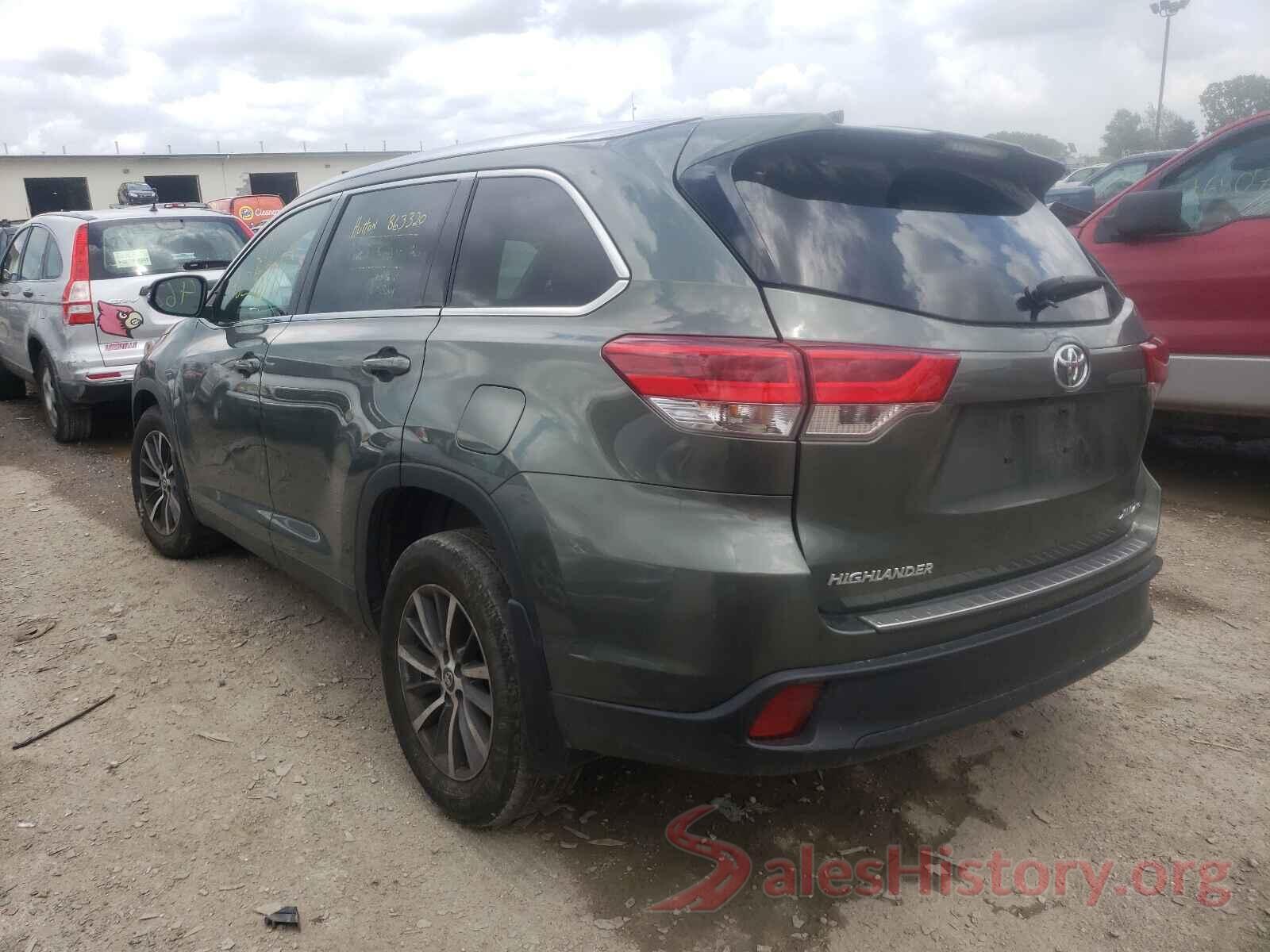 5TDJZRFH0KS951701 2019 TOYOTA HIGHLANDER