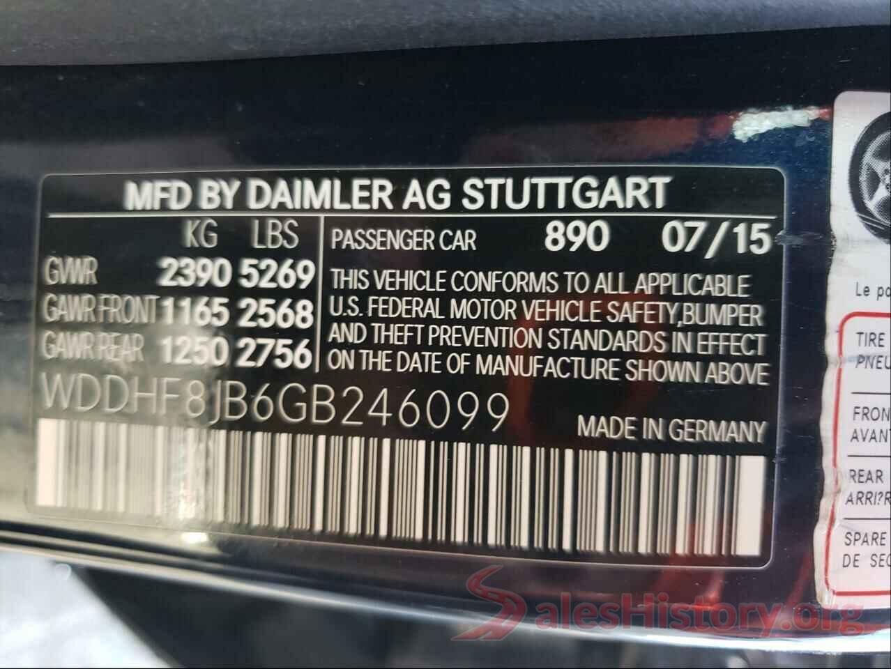 WDDHF8JB6GB246099 2016 MERCEDES-BENZ E CLASS