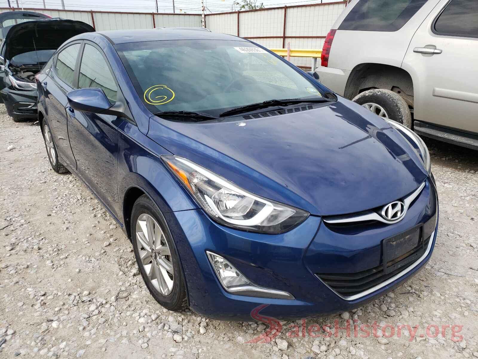 5NPDH4AE7GH680701 2016 HYUNDAI ELANTRA