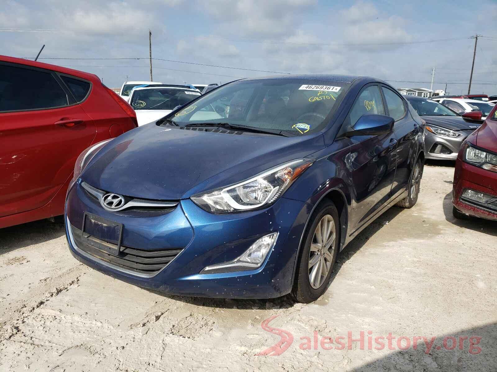 5NPDH4AE7GH680701 2016 HYUNDAI ELANTRA