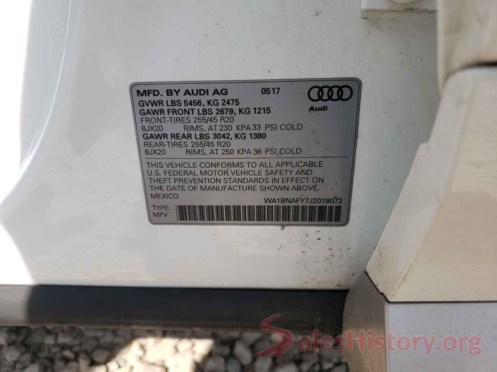 WA1BNAFY7J2018072 2018 AUDI Q5