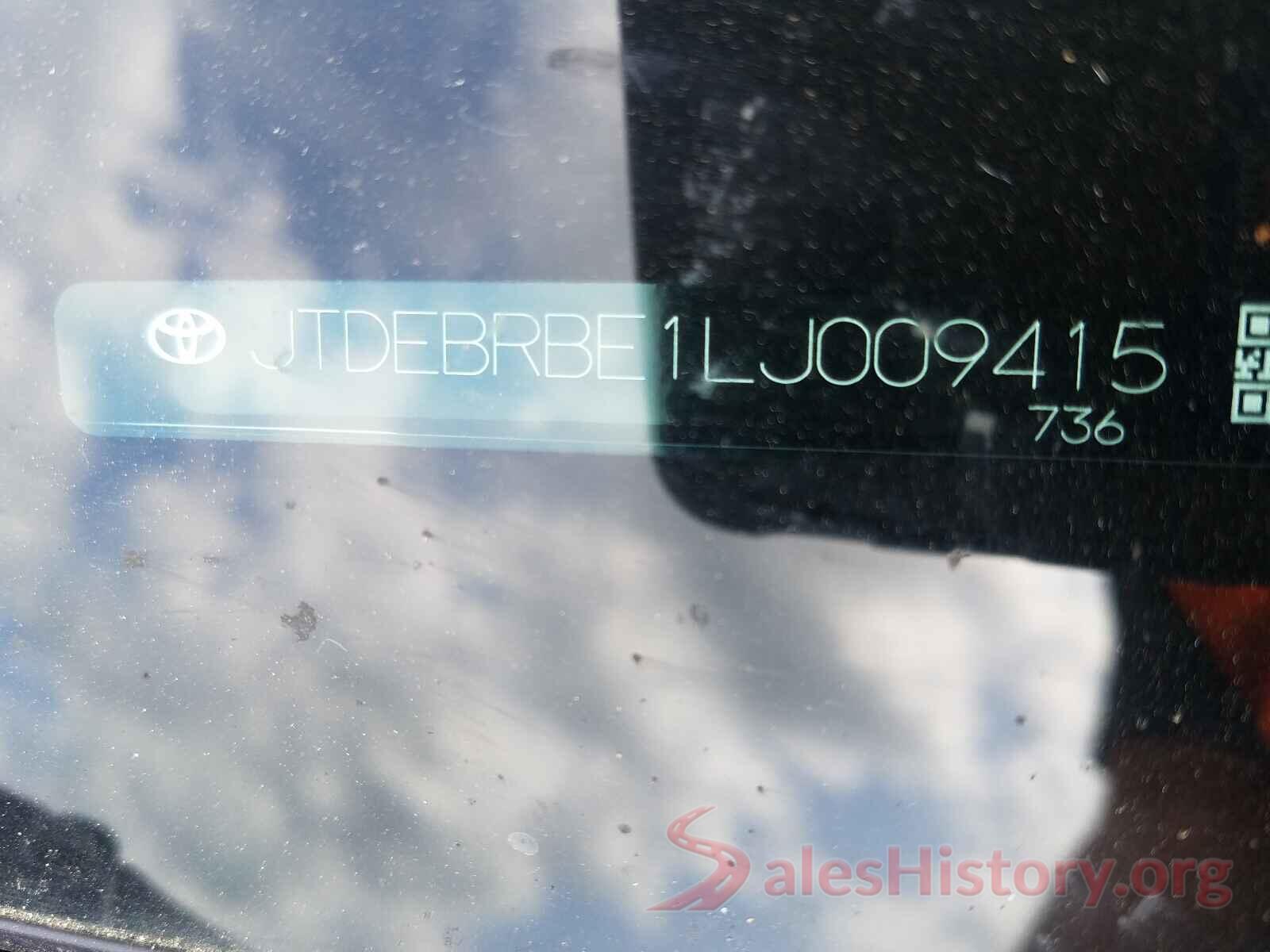 JTDEBRBE1LJ009415 2020 TOYOTA COROLLA