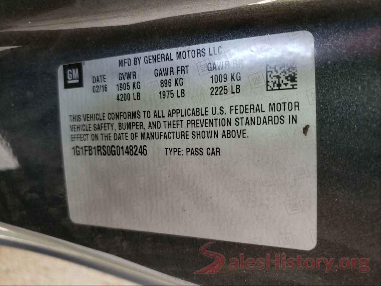 1G1FB1RS0G0148246 2016 CHEVROLET CAMARO