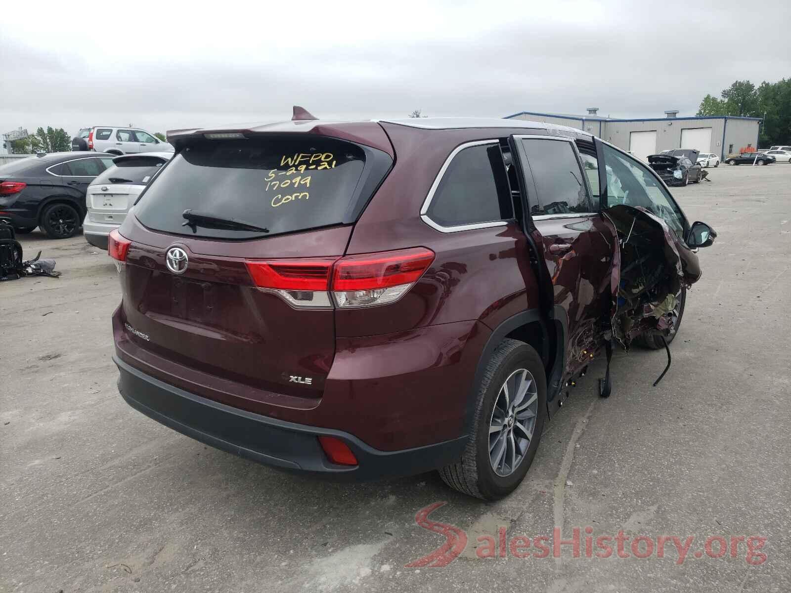 5TDKZRFHXKS364880 2019 TOYOTA HIGHLANDER